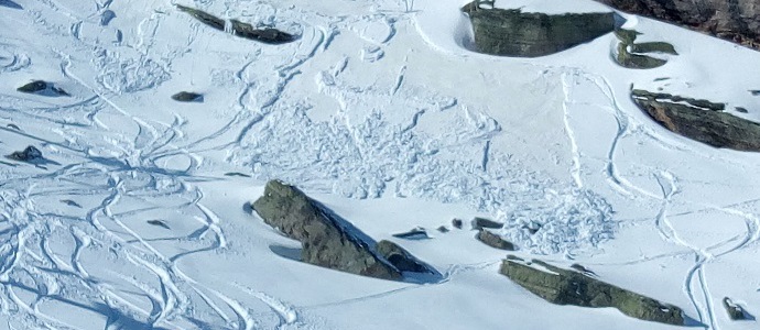 Aludes de placa accidentales 22 de febrero en las cumbres de Campoo