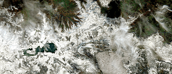Las Merindades, Campoo, y Montaa Palentina, vestidos de blanco y unidos por la nieve.