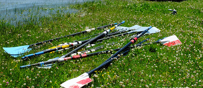 Remando en el Embalse del Ebro