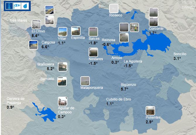Mapa de la inversión térmica