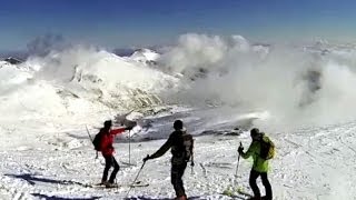 Alto Campoo bajada Cuchilln nieve polvo dura