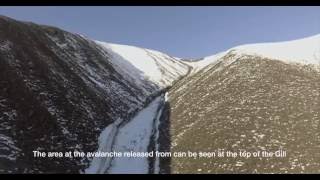 Avalancha nieve otoal desde dron, autor ROB RANGE