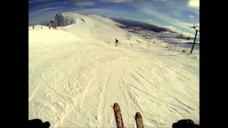 Bajada del Pico Tres Mares con nieve dura