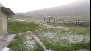 Granizada y tormenta en Alto Campoo